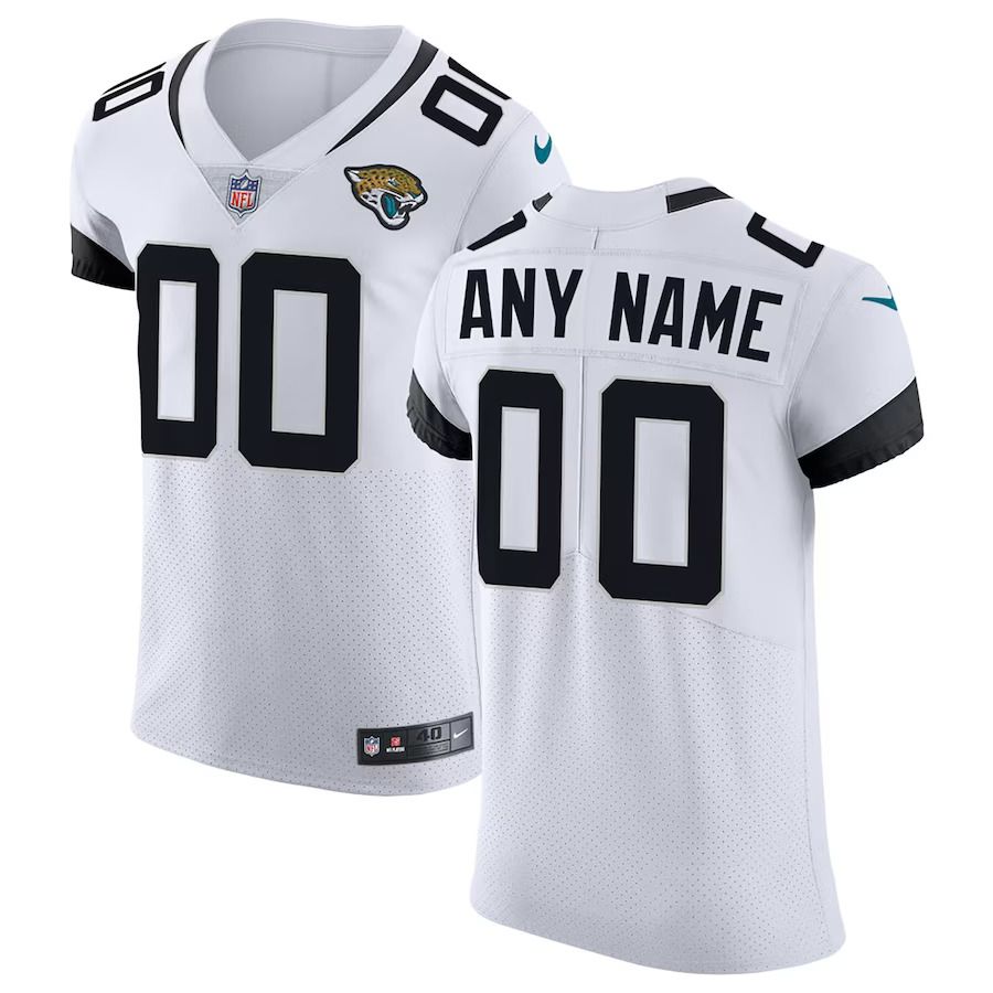 Men Jacksonville Jaguars Nike White Vapor Untouchable Elite Custom NFL Jersey